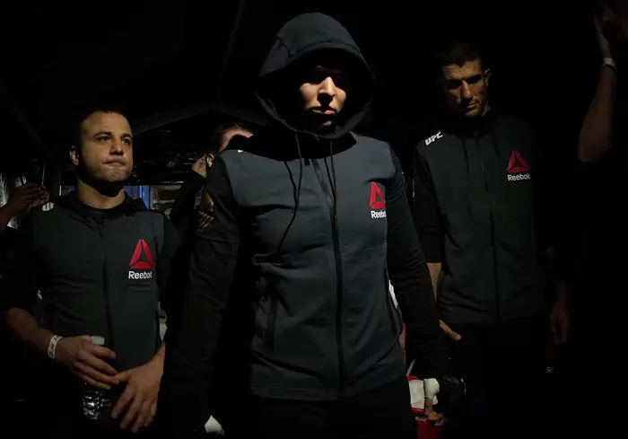 UFC team walking out in matching Reebok apparel
