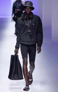 Fila runway look with black jacket